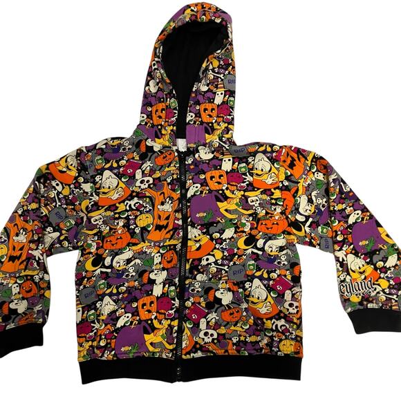 Disney Parks 2022 Youth Halloween Mickey and Friends Full Zip Hoodie Size M - Picture 2 of 10